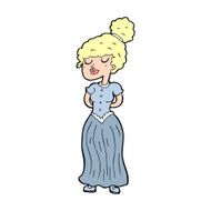 cartoon pretty victorian woman N14