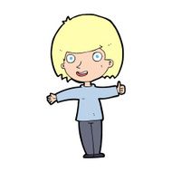 cartoon happy woman N366