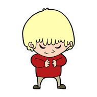 cartoon shy boy N28