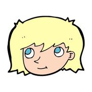 cartoon female face N209