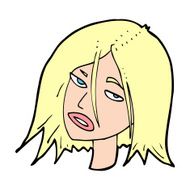 cartoon annoyed woman N268