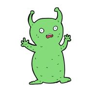 cartoon funny little alien N14