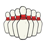 Cartoon Bowling Pins N13