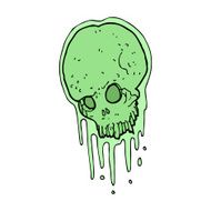 cartoon slimy skull N11