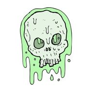 cartoon slimy skull N12