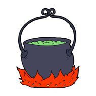 cartoon witch&#039;s cauldron N12