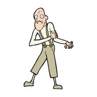 cartoon old man having heart attack N11