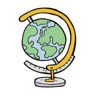 cartoon globe N10