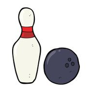ten pin bowling cartoon N15