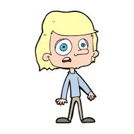 cartoon worried boy N42