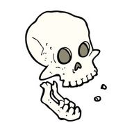 cartoon laughing skull N16