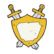 cartoon shield and swords N13