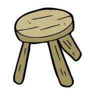 cartoon wooden stool N22