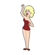 cartoon dancing woman N73