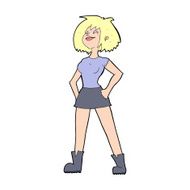 cartoon capable woman N13