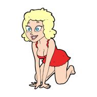 cartoon funny sexy woman N13