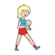 Cartoon Soccer Girl N19
