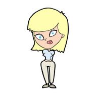 cartoon confused woman N154