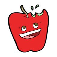 happy apple cartoon N14