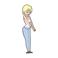 cartoon content woman N14