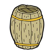 cartoon wooden barrel N8