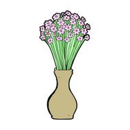 cartoon flowers in pot N27