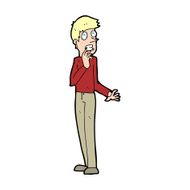 cartoon worried man N147