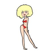 cartoon woman in bikini N73
