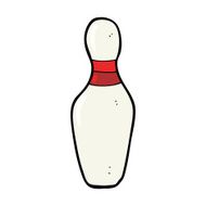 cartoon ten pin bowling skittle N10