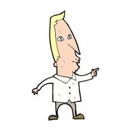 cartoon pointing man N147