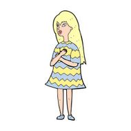 cartoon surprised girl N28