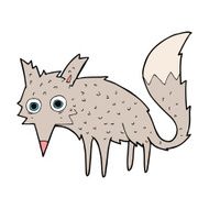 funny cartoon wolf N15