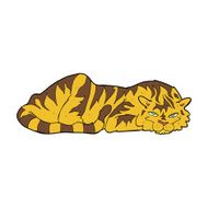 cartoon resting tiger N14