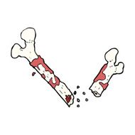 gross broken bone cartoon N14