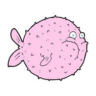 Cartoon Puffer Fish N28