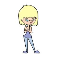 cartoon angry woman N25