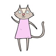 cute cartoon cat waving N5