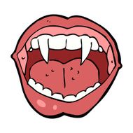 cartoon vampire mouth N38