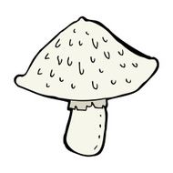 cartoon wild mushroom N14