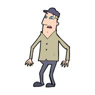cartoon shocked man N172