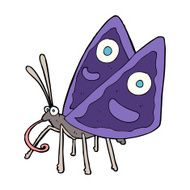 cartoon funny butterfly N18