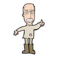 cartoon annoyed old man N90