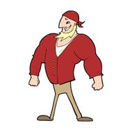 cartoon manly sailor man N14