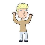 Cartoon Anxious Man N22