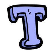 Cartoon Letter T N24