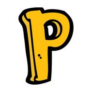 Cartoon Letter P N25