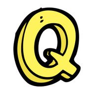 Cartoon Letter Q N24