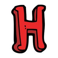 Cartoon Letter H N24