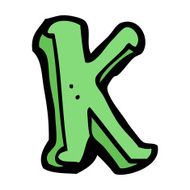 cartoon letter k N23