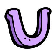 cartoon letter u N23